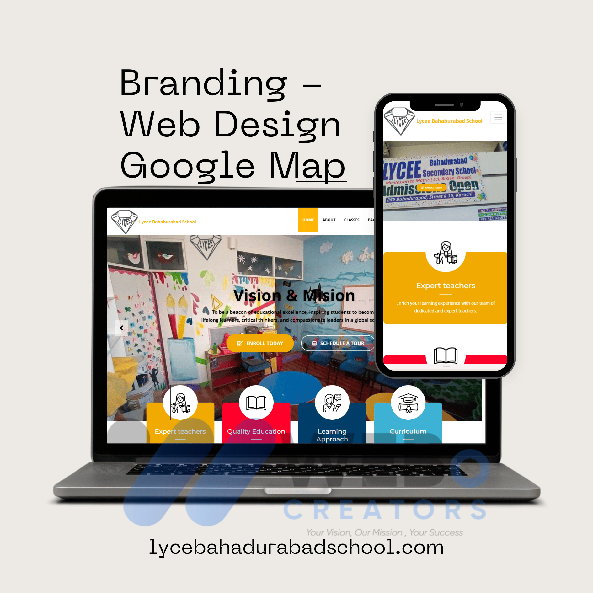 Responsive Website Design for Lyce Bahadurabad School website